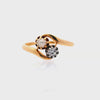 FRENCH Antique 18kt Gold and Platinum Ring with Pearl and Diamond