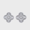 VAN CLEEF & ARPELS Vintage Alhambra Diamond White Gold Earrings