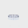 Tiffany Co Atlas Band Ring in 18k White Gold with Diamonds