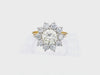 18kt Gold Cluster Diamond Ring with 1.06 Cts in Fancy Light Yellow Diamond