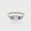 Victorian 18kt Gold Solitaire Ring with Diamonds