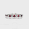 14kt Gold Half Eternity Ring with Rubies and Diamonds