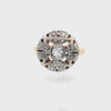 Art Deco filigree Ring in 14kt Gold and Platinum with Diamonds