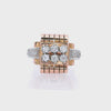 1940 Retro 18kt Rose Gold & Platinum Ring with 1.00 Cts in Diamonds