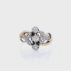 1910 Art Nouveau 18kt Gold & Platinum Diamonds Ring