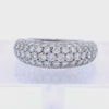 CHAUMET vintage Anneau Paris 18kt White Gold Dome Ring with Diamonds