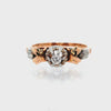 Victorian 18kt Gold Solitaire Ring with Diamonds