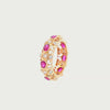 14kt Rose Gold Ring with BURMA Rubies and Diamonds with Certificate