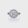 Contemporary 10kt White Gold Engagement Ring with 1.00 Cts Diamonds