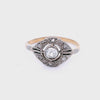 Edwardian 1900 Engagement Ring in 18kt Gold and Platinum with Diamonds