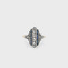 Art Deco 1920 Ring in 18kt Gold and Platinum with Diamonds and Sapphires