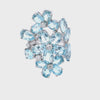 18K White Gold Cocktail Ring with 15.0 CTW in Aquamarine & Diamond