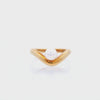 MIKIMOTO Vintage 18K yellow Gold Wavy Ring with Akoya Pearl